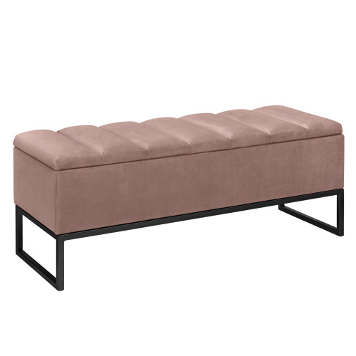 Банкетка CUBE, с ящиком для хранения, черная, Mocco, Bulon, 110*40*43,5 фото 2