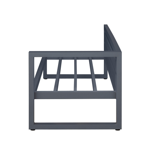 Диван уличный CAPRI модульный с правым подлокотником, алюминий цвет серый, темно-серый велюр фото 8