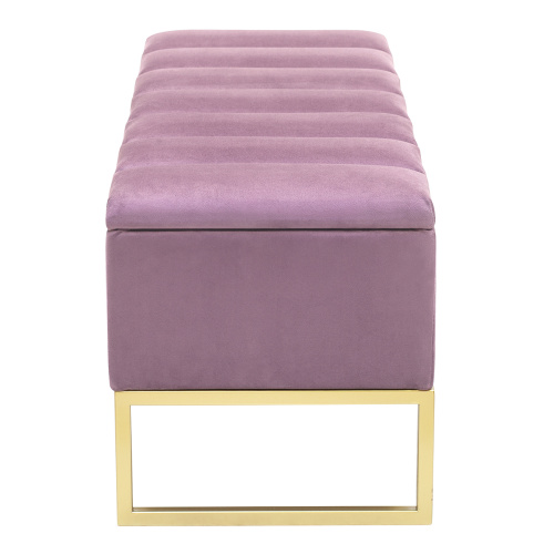 Банкетка CUBE, с ящиком для хранения, золотая, Dusty Pink, Bulon, 110*40*43,5 фото 4