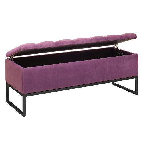 Банкетка CUBE, с ящиком для хранения, черная, Marsala, Bulon, 110*40*43,5 фото 3