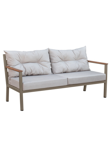 Набор садовой мебели SANTORINI / 4 предмета: диван, 2 кресла, столик / бежево-серый/серый (S4) фото 15