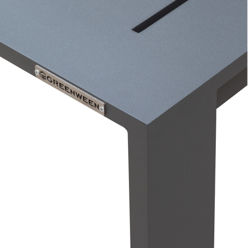 Набор садовый обеденный KORFU / 7 предметов: стол 180*87, 4 стула без и 2 с подлокот-ми / серый (S5) фото 19