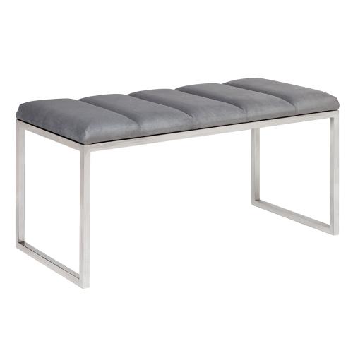 Банкетка ALBA MINI, н/ж сталь, Mouse Grey, Bulon, 85*40*43,5 фото 2