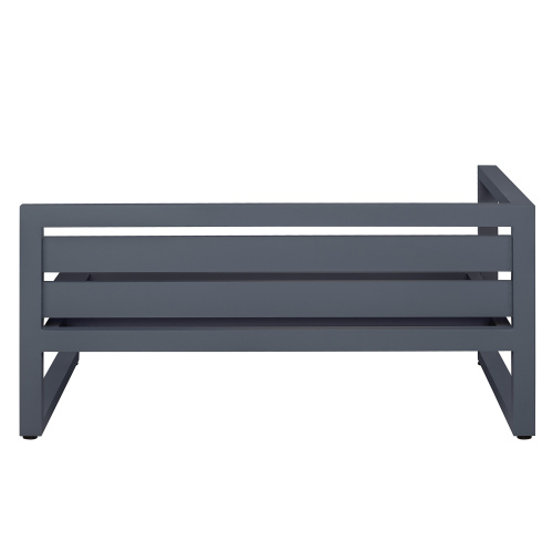 Диван уличный CAPRI модульный с левым подлокотником, алюминий цвет серый, темно-серый велюр фото 9