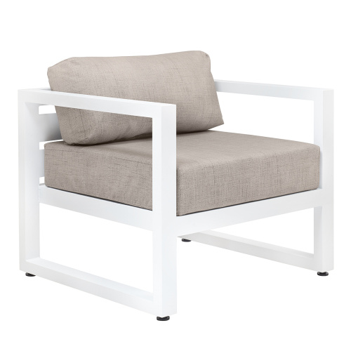 Набор садовой мебели CAPRI / 3 предмета: 2 кресла, столик / белый/серо-коричневый (S2B) фото 7