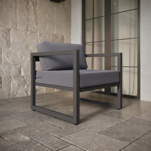 Набор садовой мебели MALTA / 3 предмета: 2 кресла, столик /серый/коричневый (S2B) фото 6