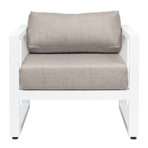 Набор садовой мебели CAPRI / 3 предмета: 2 кресла, столик / белый/серо-коричневый (S2B) фото 6