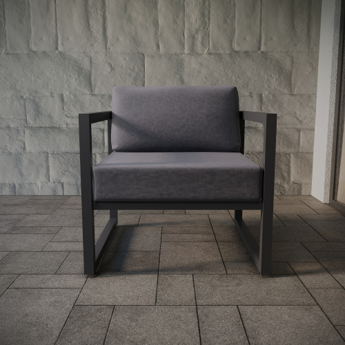 Набор садовой мебели MALTA / 3 предмета: 2 кресла, столик /серый/коричневый (S2B) фото 5