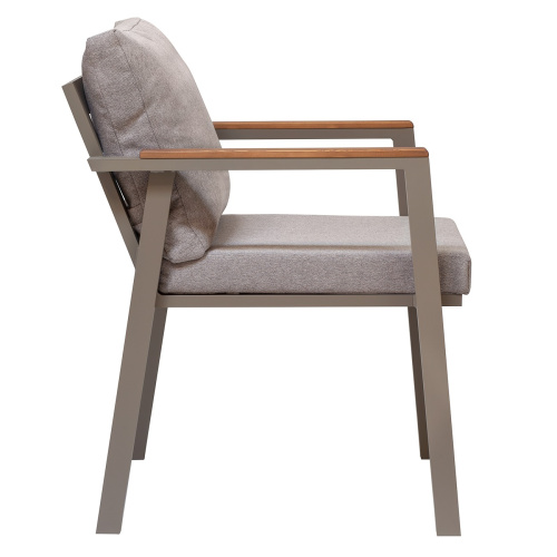 Набор садовый обеденный SANTORINI / 5 предметов: стол 150*87 и 4 стула / бежево-серый/серый (S3) фото 21