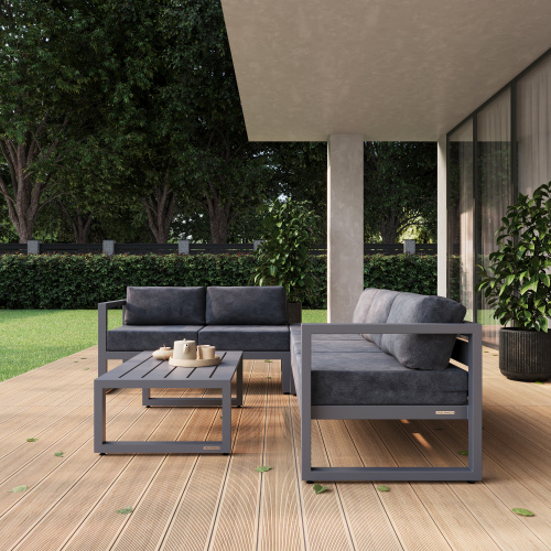 Набор модульный угловой CAPRI правый / 3 предмета: диван 190 правый, диван 140 левый, пуф без спинки фото 3