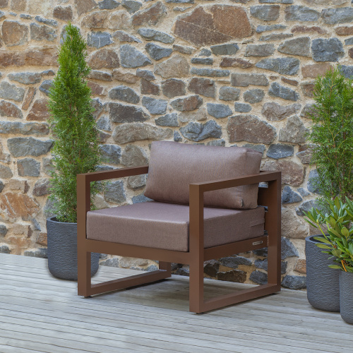 Набор садовой мебели CAPRI / 4 предмета: диван, 2 кресла, столик / коричневый (S4A) фото 6