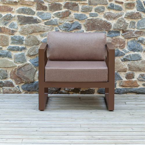 Набор садовой мебели CAPRI / 4 предмета: диван, 2 кресла, столик / коричневый (S4A) фото 5