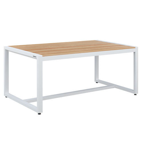 Набор садовый обеденный SANTORINI / 7 предметов: стол 180*98 и 6 стульев / белый/светло-серый (S5) фото 11