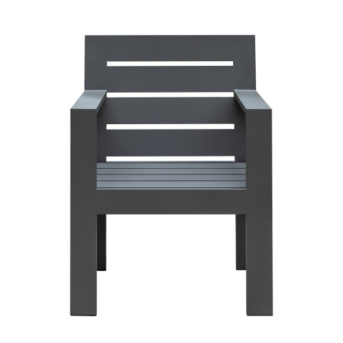 Набор садовый обеденный KORFU / 7 предметов: стол 180*87, 4 стула без и 2 с подлокот-ми / серый (S5) фото 25