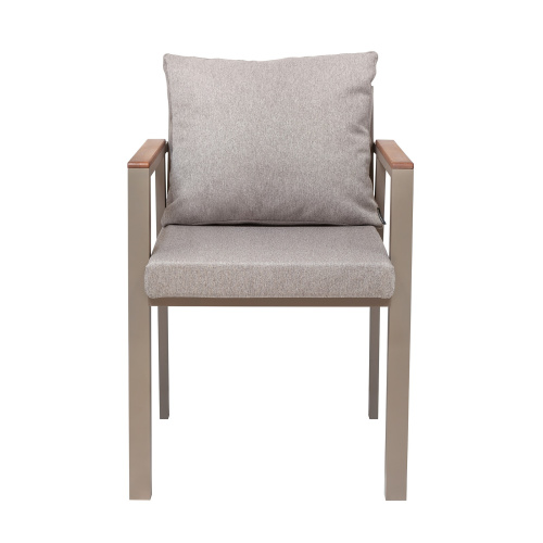 Набор садовый обеденный SANTORINI / 5 предметов: стол 150*87 и 4 стула / бежево-серый/серый (S3) фото 19