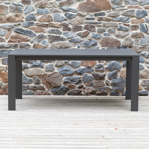 Набор садовый обеденный KORFU / 7 предметов: стол 180*87, 4 стула без и 2 с подлокот-ми / серый (S5) фото 6