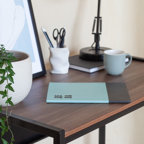 Стол письменный AGORA, 90*50*76,5, черный, ЛДСП Орех Табак фото 4