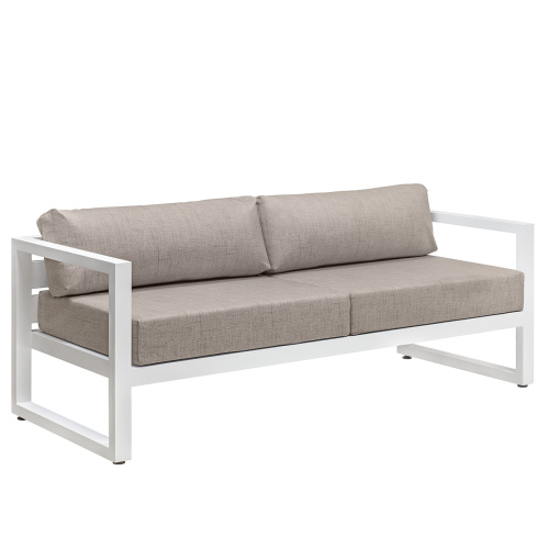 Набор садовой мебели CAPRI / 4 предмета: диван, 2 кресла, столик / белый/серо-коричневый (S4A) фото 9