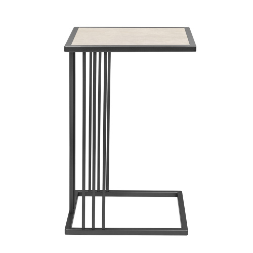 Cтолик кофейный приставной SOHO, черный, столешница керамика Ivory, 36,5*43*67 фото 9