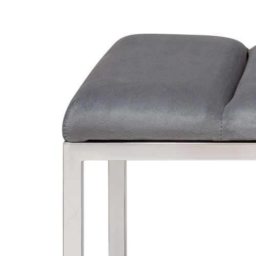 Банкетка ALBA MINI, н/ж сталь, Mouse Grey, Bulon, 85*40*43,5 фото 5
