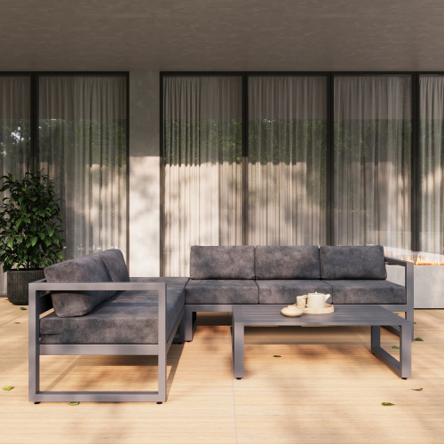 Набор модульный угловой CAPRI правый / 3 предмета: диван 190 правый, диван 140 левый, пуф без спинки фото 2