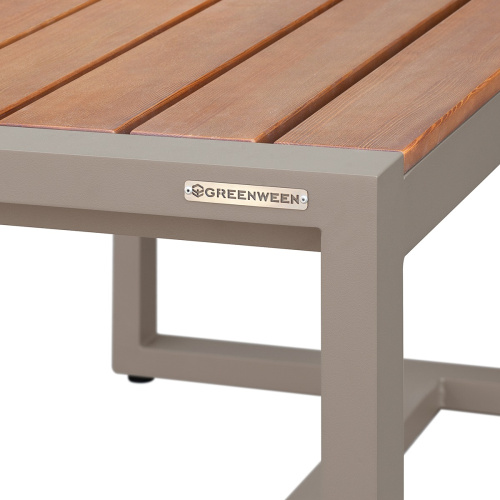 Набор садовый обеденный SANTORINI / 5 предметов: стол 150*87 и 4 стула / бежево-серый/серый (S3) фото 18