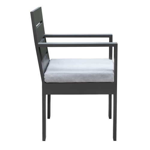 Набор садовый обеденный KORFU / 7 предметов: стол 180*87, 4 стула без и 2 с подлокот-ми / серый (S5) фото 22