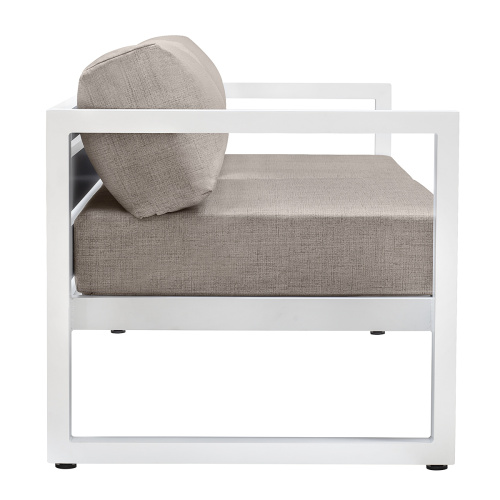 Набор садовой мебели CAPRI / 4 предмета: диван, 2 кресла, столик / белый/серо-коричневый (S4A) фото 11