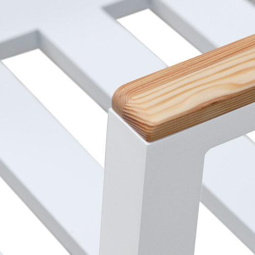 Набор садовый обеденный SANTORINI / 5 предметов: стол 150*87 и 4 стула / белый/бежево-серый (S4) фото 22