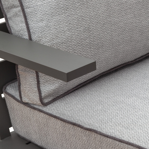 Набор садовой мебели KORFU / 4 предмета: диван, 2 кресла, столик / серый (S4A) фото 19