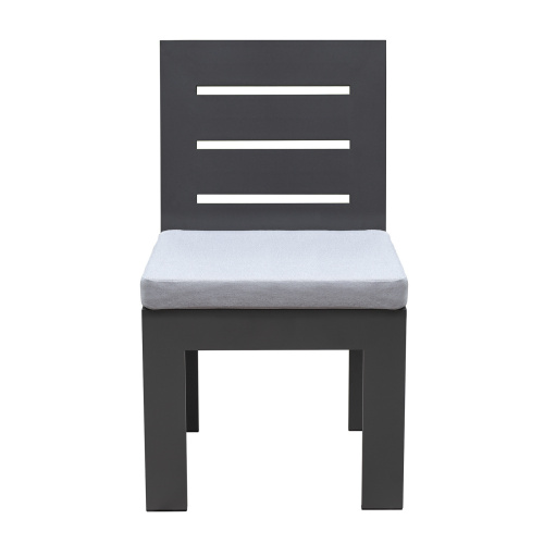 Набор садовый обеденный KORFU / 7 предметов: стол 180*87, 4 стула без и 2 с подлокот-ми / серый (S5) фото 30