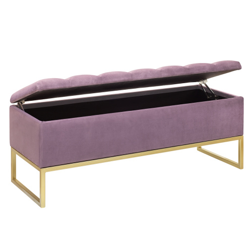Банкетка CUBE, с ящиком для хранения, золотая, Dusty Pink, Bulon, 110*40*43,5 фото 3