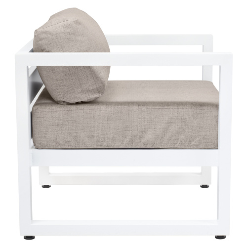 Набор садовой мебели CAPRI / 5 предметов: диван, 2 кресла, столик, пуф / белый/серо-коричневый (S5A) фото 21