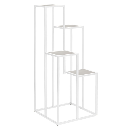 Столик подставка для цветов TORI, под 4 кашпо, белый, столешницы керамика Antracite, 40*40*100 фото 5