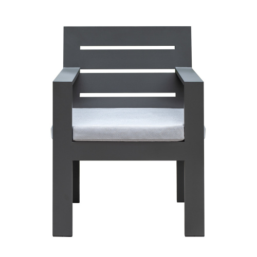 Набор садовый обеденный KORFU / 7 предметов: стол 180*87, 4 стула без и 2 с подлокот-ми / серый (S5) фото 20