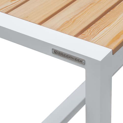 Набор садовый обеденный SANTORINI / 5 предметов: стол 150*87 и 4 стула / белый/бежево-серый (S4) фото 26