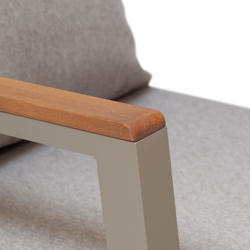 Набор садовый обеденный SANTORINI / 5 предметов: стол 150*87 и 4 стула / бежево-серый/серый (S3) фото 23