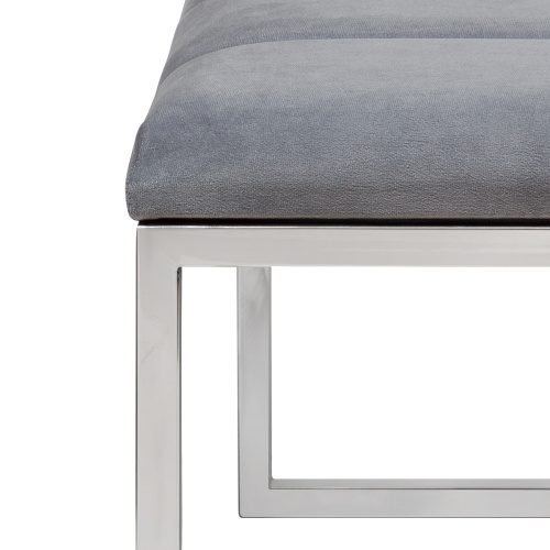 Банкетка ALBA MINI, н/ж сталь, Mouse Grey, Bulon, 85*40*43,5 фото 4