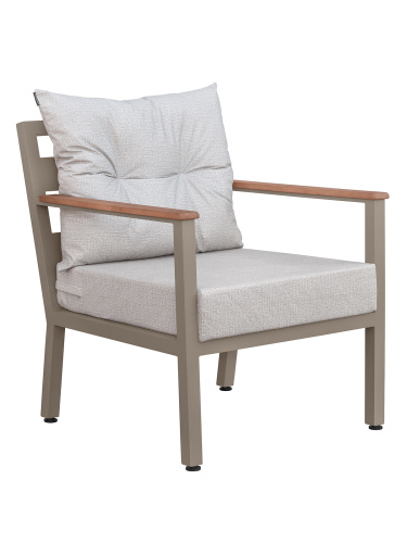 Набор садовой мебели SANTORINI / 4 предмета: диван, 2 кресла, столик / бежево-серый/серый (S4) фото 18