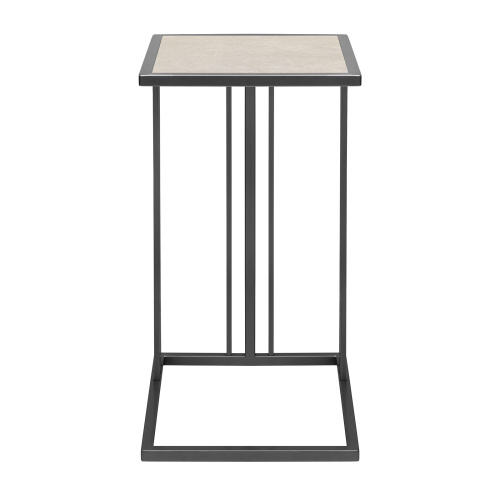 Cтолик кофейный приставной SOHO, черный, столешница керамика Ivory, 36,5*43*67 фото 8