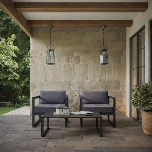 Набор садовой мебели MALTA / 3 предмета: 2 кресла, столик /серый/коричневый (S2B) фото 2