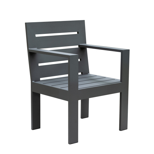 Набор садовый обеденный KORFU / 7 предметов: стол 180*87, 4 стула без и 2 с подлокот-ми / серый (S5) фото 26