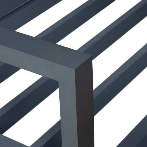 Диван уличный CAPRI модульный с левым подлокотником, алюминий цвет серый, темно-серый велюр фото 10