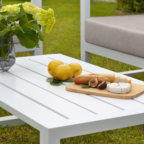 Набор садовой мебели CAPRI / 4 предмета: диван, 2 кресла, столик / белый/серо-коричневый (S4A) фото 7