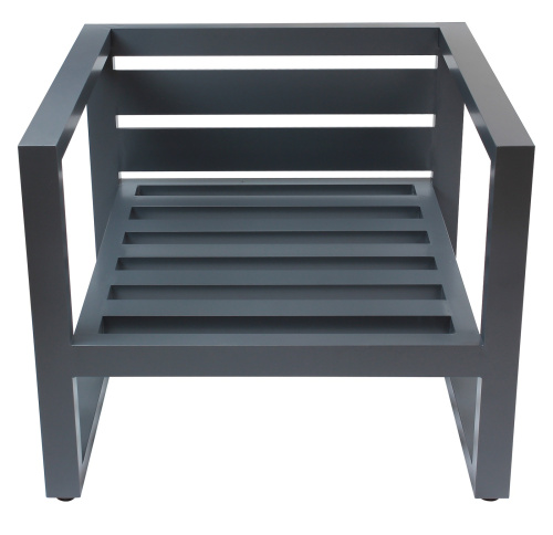 Набор садовой мебели CAPRI / 4 предмета: 2 кресла, столик, пуф / серый (S3B) фото 13