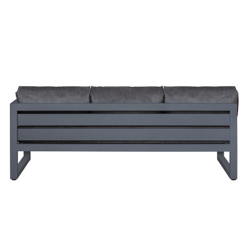 Диван уличный CAPRI модульный с правым подлокотником, алюминий цвет серый, темно-серый велюр фото 4