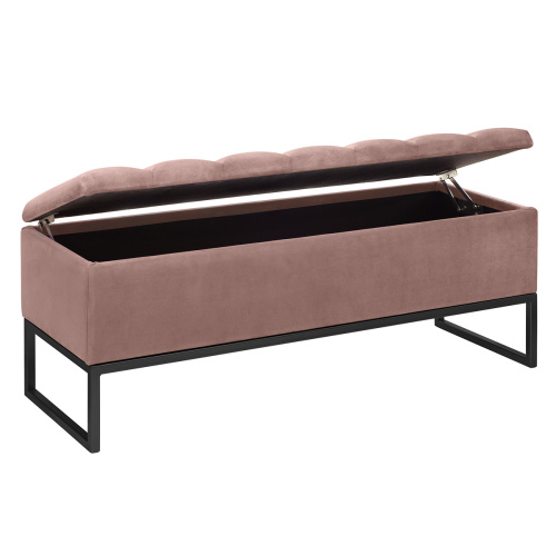 Банкетка CUBE, с ящиком для хранения, черная, Mocco, Bulon, 110*40*43,5 фото 3