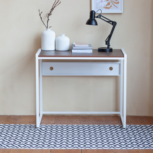 Стол письменный AGORA, 90*50*76,5, белый, ЛДСП Орех Табак фото 4