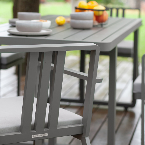 Набор садовый обеденный AMALFI / 7 предметов: стол 198*87*77 и 6 стульев / LAVA/STONE (S5) фото 4