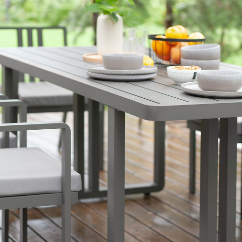 Набор садовый обеденный AMALFI / 7 предметов: стол 198*87*77 и 6 стульев / LAVA/STONE (S5) фото 5